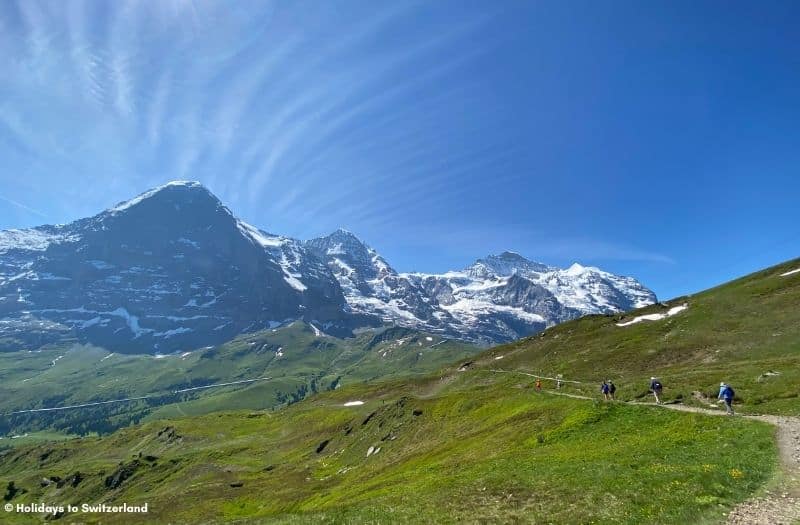 Panorama hiking trail from Mannlichen to Kleine Scheidegg