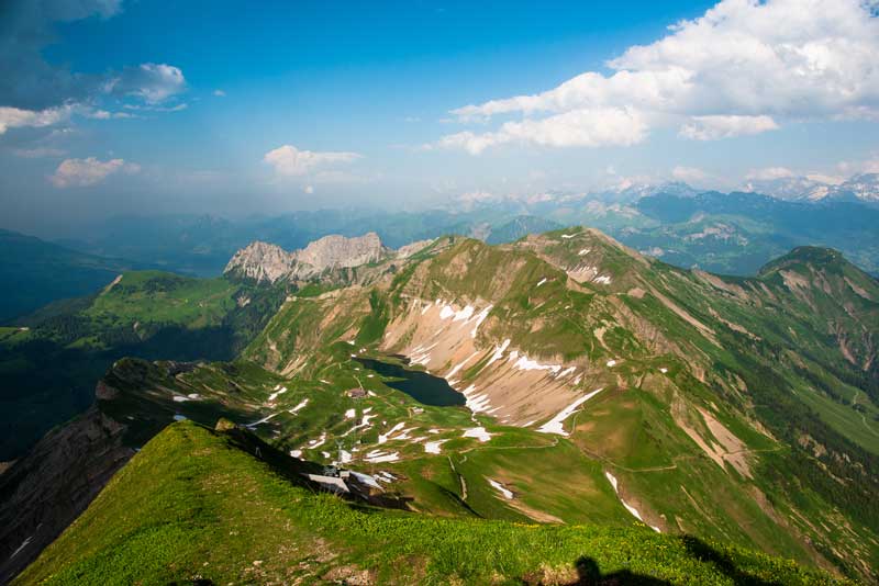 Panoramic views from Brienzer Rothorn, Switzerland.