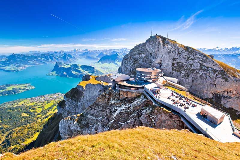 View over Lake Lucerne from Pilatus Kulm