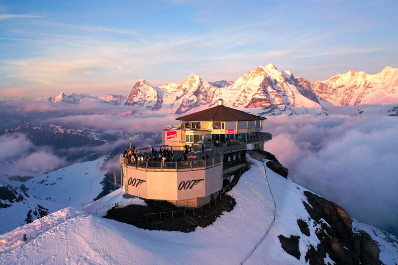 Schilthorn-Piz-Gloria-at-sunset