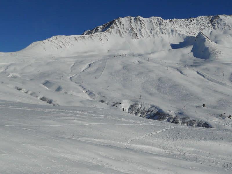 Ski pistes at Les Portes du Soleil in Switzerland