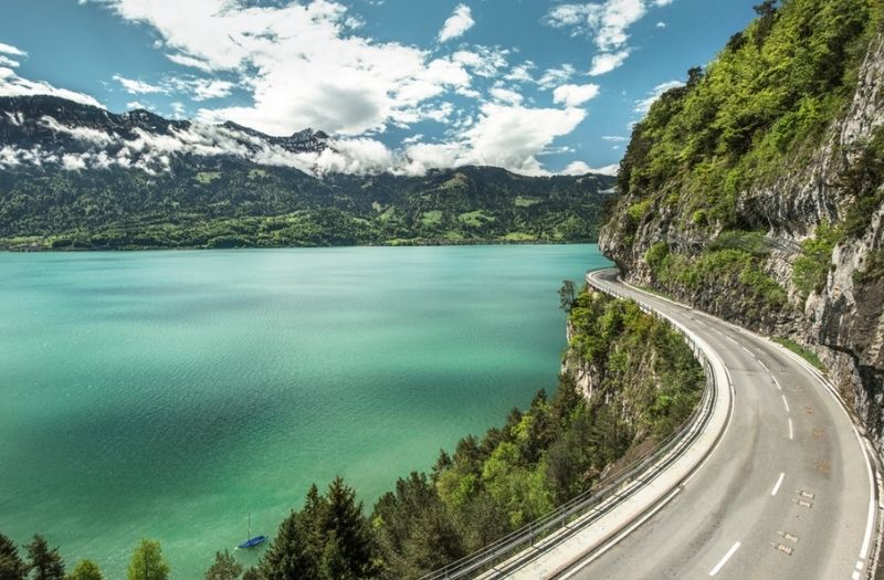 Scenic road in Switzerland