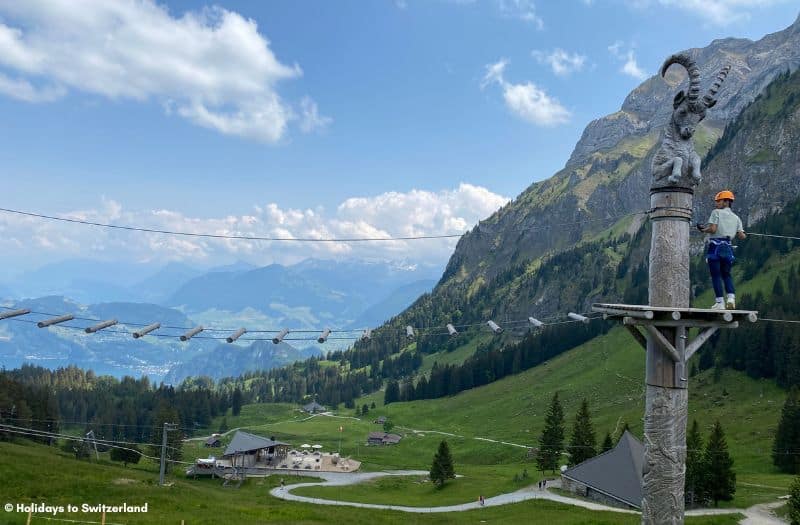 The Rope Park at Frakmuntegg on Mt. Pilatus, Switzerland