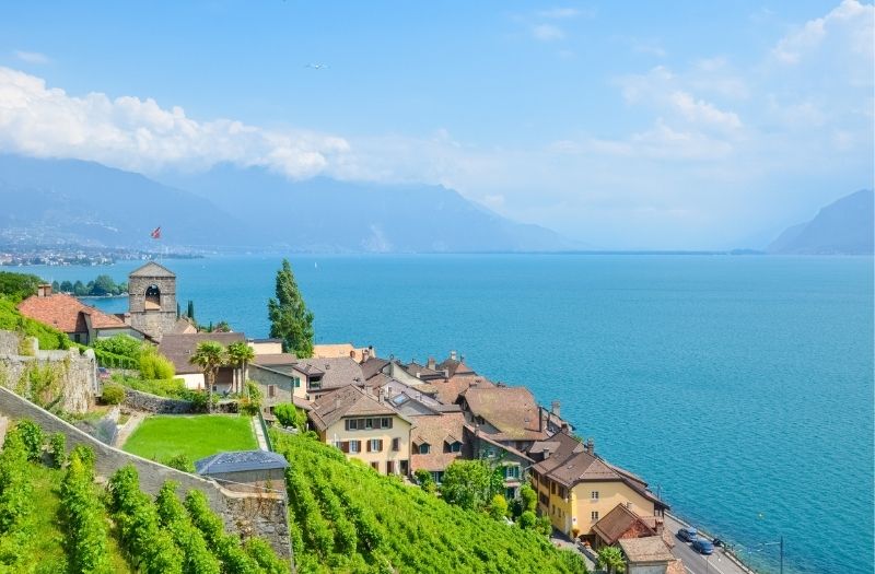 Saint Saphorin overlooking Lake Geneva