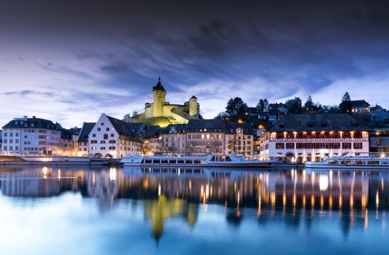 Schaffhausen with Munot Fortress view