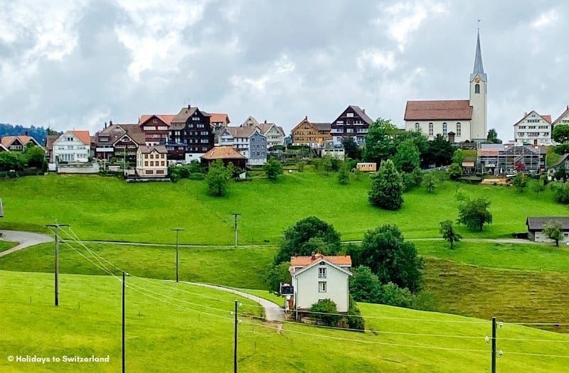 The village of Schwellbrunn in Switzerland's Appenzellerland region