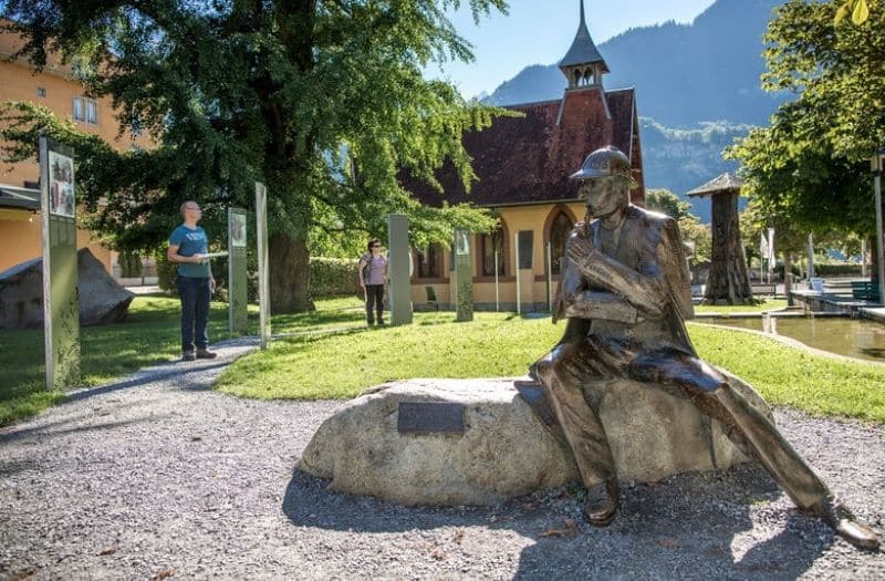 Sherlock Holmes statue in Meiringen, Switzerland