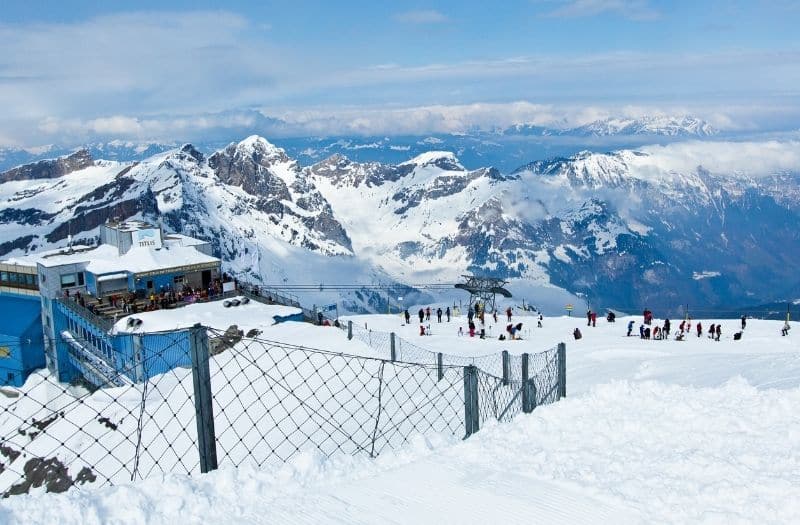 Skiing at Mt. Titlis