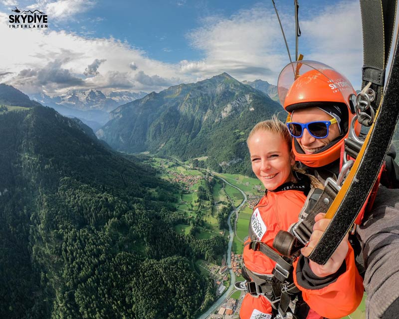 Skydiving in the Swiss Alps