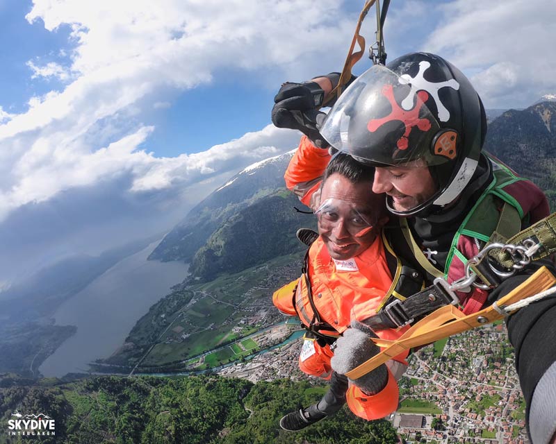 Skydiving above Interlaken Switzerland