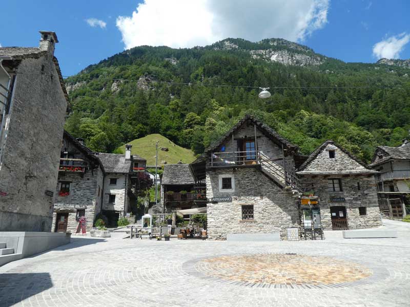 Sonogno's main square