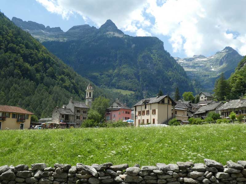 The village of Sonogno in the Verzasca Valley, Switzerland