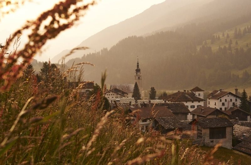 The village of Splugen in Switzerland