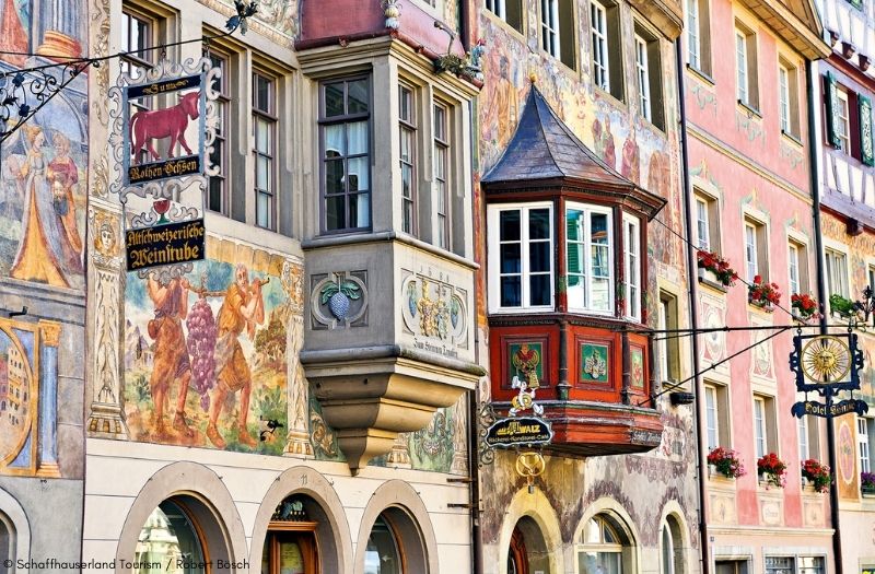 The pretty facades of Stein am Rhein's Old Town