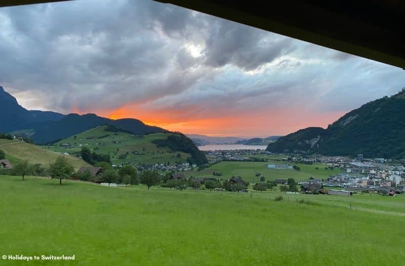 Sunset over Lake Lucerne