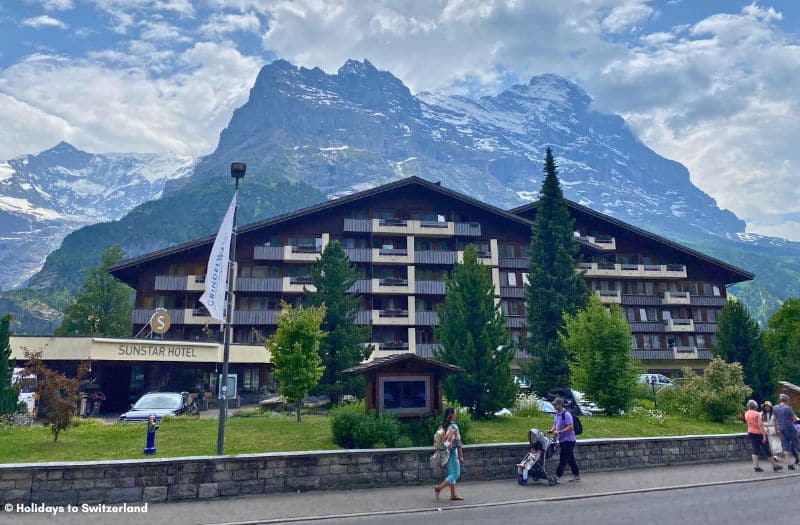 Sunstar Hotel in Grindelwald in front of the Eiger