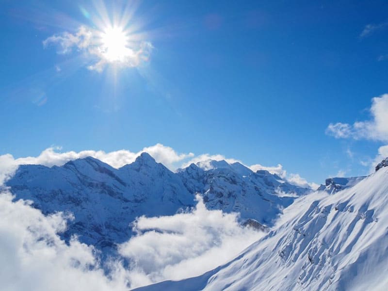 Swiss Alps panorama from the Schilthorn.