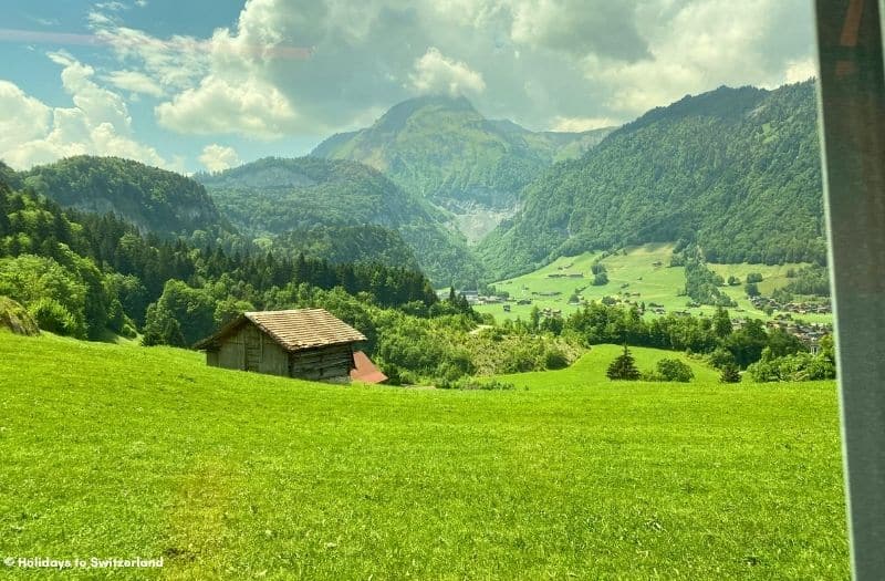 Swiss countryside from Luzern Interlaken Express