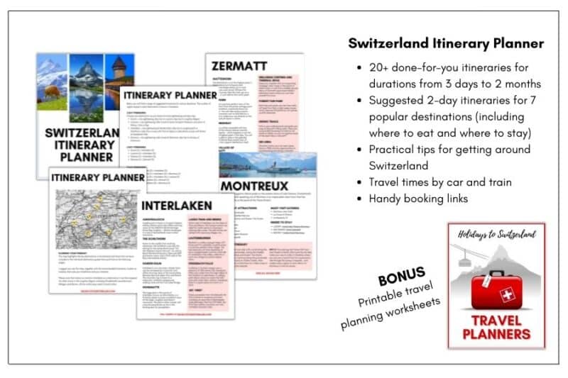 Switzerland Itinerary Planner ebook