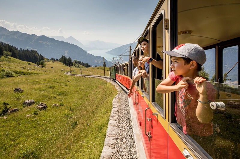 The Schynige Platte mountain train is a favourite amongst families