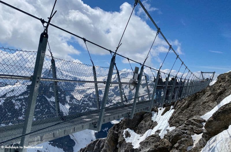 Titlis Cliff Walk suspension bridge at Mt. Titlis in Switzerland