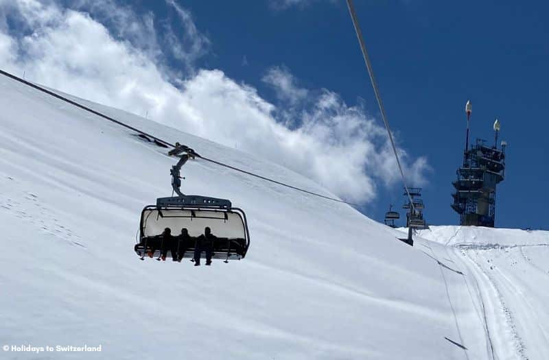 Ice Flyer chair lift at Mt. Titlis, Switzerland