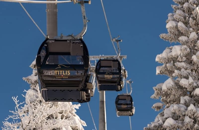 Titlis Xpress cable car which operates between Engelberg and Stand via Trübsee