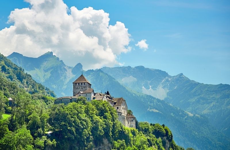 view of the Vaduz Castle