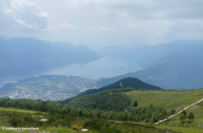 View of Lake Maggiore from Cimetta, Switzerland