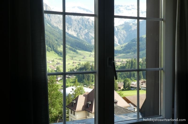 View from deluxe room at The Cambrian Hotel in Adelboden