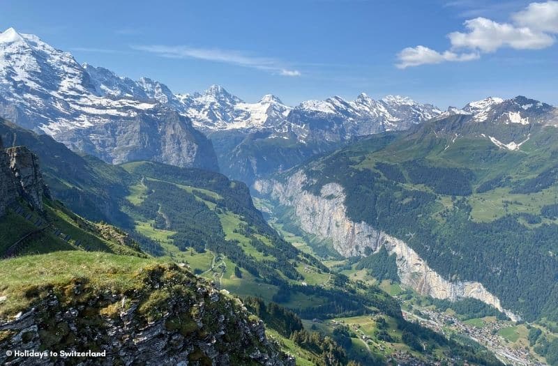 View from Mannlichen to Lauterbrunnen Valley