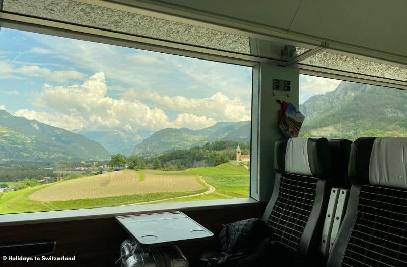 View from a Swiss train near Chur