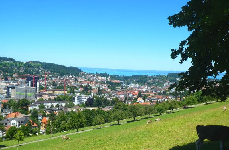 St. gallen city view from Three ponds