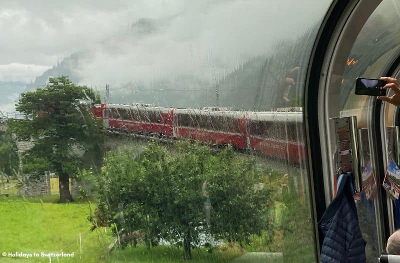 View from window of Bernina Express