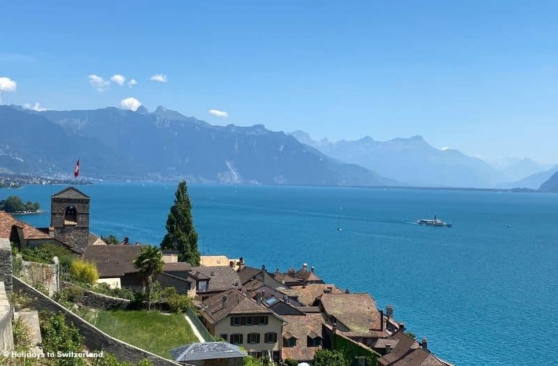 View of Lake Geneva from St. Saphorin.