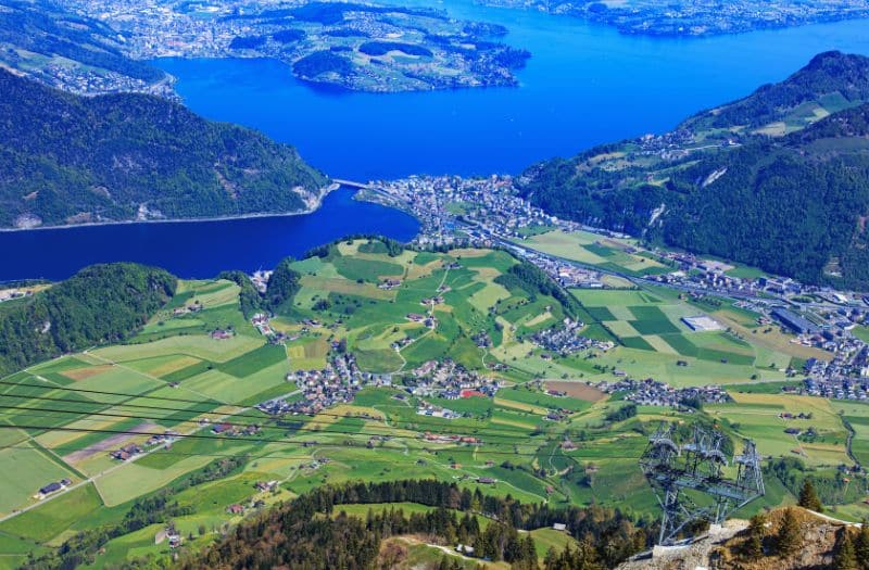 View of Lake Lucerne from Mt. Stanserhorn