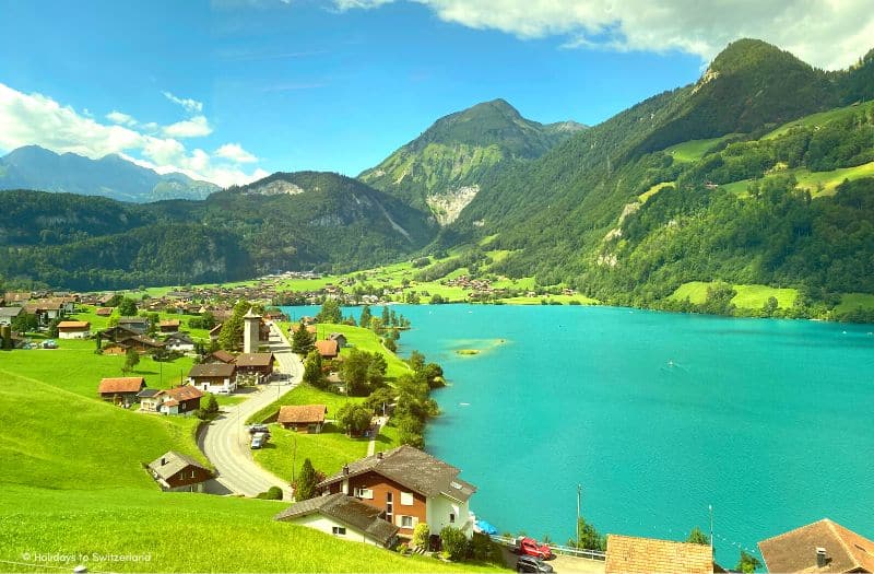 View of Lake Lungern Switzerland