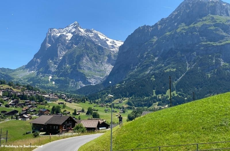 View over Grindelwald and to Schreckfeld