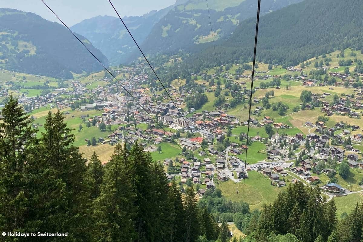 View over Grindelwald from Pfingstegg cable car