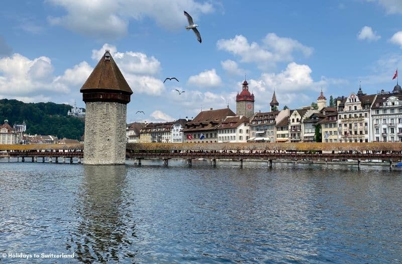 Water Tower and Chapel Bridge in Lucerne