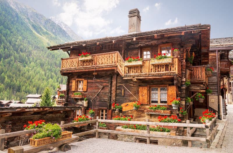 Wooden chalet in Grimentz, Switzerland