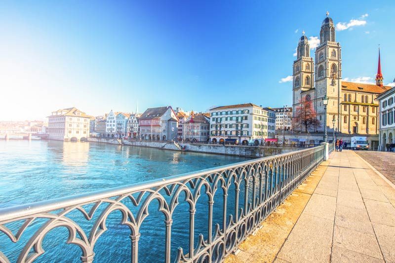 Zurich with Grossmunster church